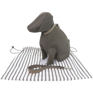 美品 アニヤ ハインドマーチ DOG 犬 ナイロン/レザー グレー ポーチ 0238【中古】Anya Hindmarch