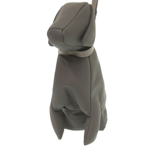 美品 アニヤ ハインドマーチ DOG 犬 ナイロン/レザー グレー ポーチ 0238【中古】Anya Hindmarch
