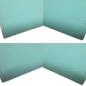 未使用 ティファニー レクタンギュラー レザー ブルー 青 コインケース 財布 0242【中古】TIFFANY
