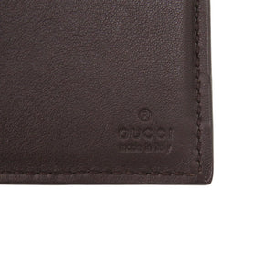 美品 グッチ 231951 GGスプリーム ブラウン 二つ折り財布 0260【中古】GUCCI