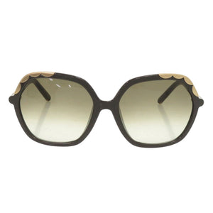 新品同様 クロエ CE647SA プラスチック グリーン ブラウンサングラス 0266【中古】Chloe