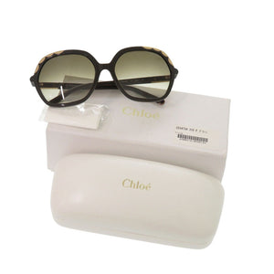 新品同様 クロエ CE647SA プラスチック グリーン ブラウンサングラス 0266【中古】Chloe