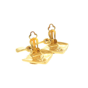 美品 シャネル ヴィンテージ ココマーク メタル ゴールド イヤリング 0267【中古】CHANEL