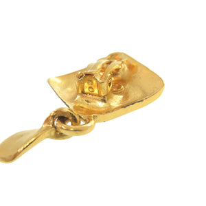 美品 シャネル ヴィンテージ ココマーク メタル ゴールド イヤリング 0267【中古】CHANEL