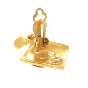 美品 シャネル ヴィンテージ ココマーク メタル ゴールド イヤリング 0267【中古】CHANEL