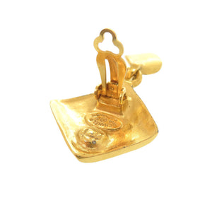 美品 シャネル ヴィンテージ ココマーク メタル ゴールド イヤリング 0267【中古】CHANEL