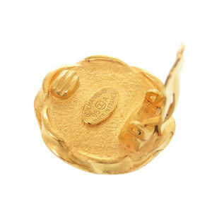 美品 シャネル ヴィンテージ ココマーク メタル ゴールド ブラック イヤリング 0269【中古】CHANEL