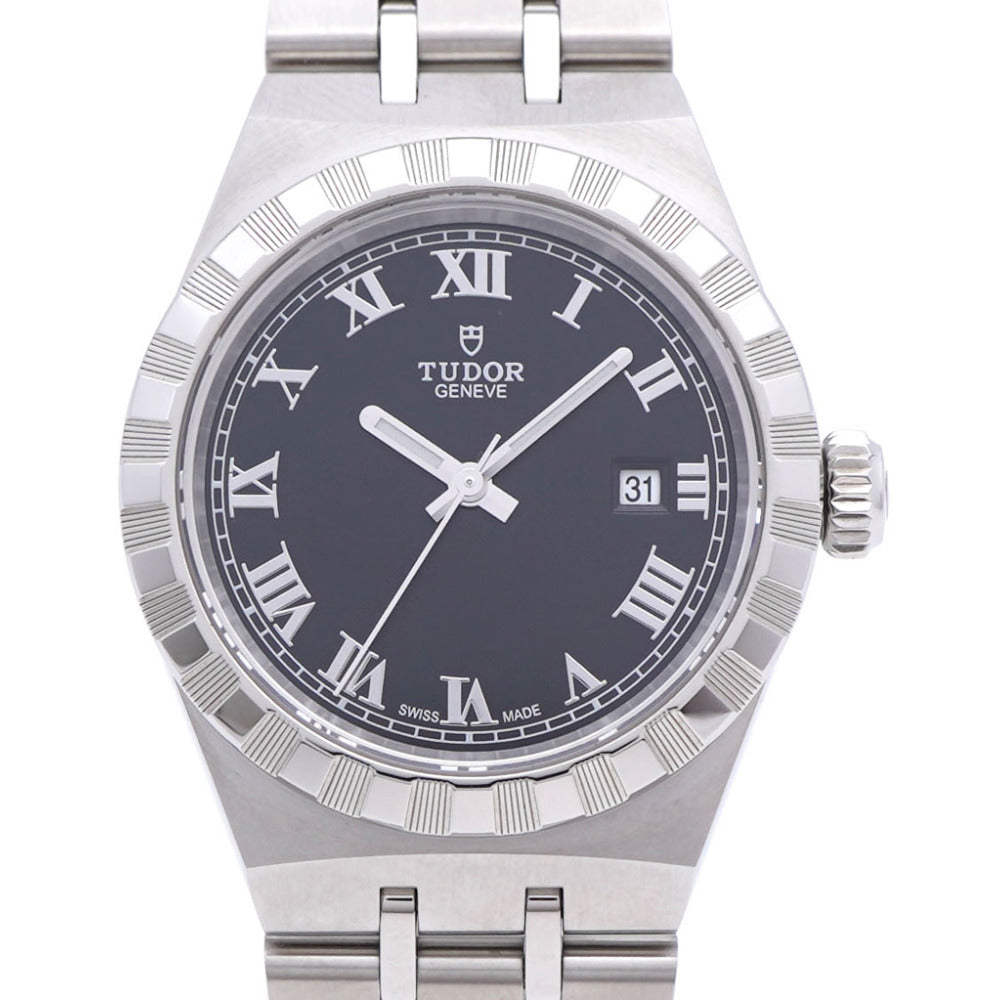 新品同様 チューダー ロイヤル 28300 自動巻き 腕時計 SS ブラック 黒文字盤 0414【中古】Tudor レディース