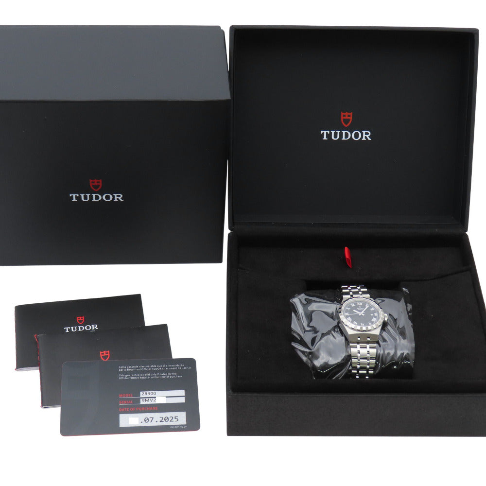 新品同様 チューダー ロイヤル 28300 自動巻き 腕時計 SS ブラック 黒文字盤 0414【中古】Tudor レディース