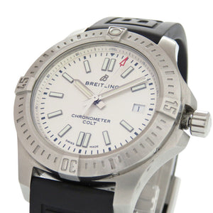 ブライトリング コルト41 A17313 SS ラバー アイボリー ブラック 自動巻き 腕時計 0419【中古】BREITLING