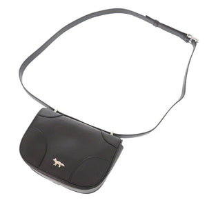 美品 メゾンキツネ MINI BOOGIE レザー ブラック ショルダーバッグ 黒 0445【中古】MAISON KITSUNE