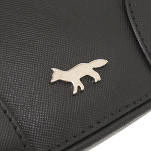 美品 メゾンキツネ MINI BOOGIE レザー ブラック ショルダーバッグ 黒 0445【中古】MAISON KITSUNE