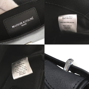 美品 メゾンキツネ MINI BOOGIE レザー ブラック ショルダーバッグ 黒 0445【中古】MAISON KITSUNE