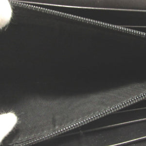 美品 グッチ ソフトスティラップ 27718 スウェードレザー ブラック 黒 2つ折り長財布 財布 0479【中古】GUCCI