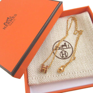 新品同様 エルメス ポップアッシュミニ メタル ニューゴールド ネックレス 0508【中古】HERMES