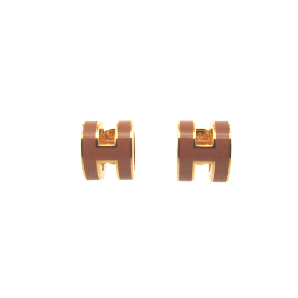 新品同様 エルメス ポップアッシュミニ メタル ニューゴールド ピアス 0509【中古】HERMES