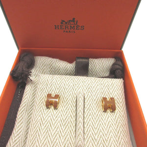 新品同様 エルメス ポップアッシュミニ メタル ニューゴールド ピアス 0509【中古】HERMES