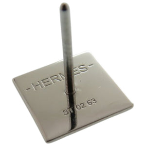 新品同様 エルメス メドールXO メタル ブラック 黒 ピアス 0512【中古】HERMES