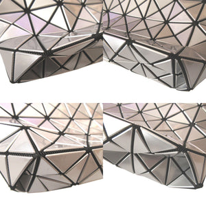 新品同様 イッセイミヤケ バオバオ PVC シルバー クラッチバッグ ポーチ 0519【中古】ISSEIMIYAKE BAOBAO