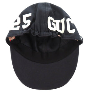 未使用品 グッチ ロゴ べースボールキャップ 751400 帽子 コットン ブラック 0522【中古】GUCCI