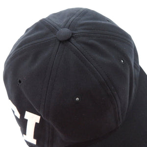 未使用品 グッチ ロゴ べースボールキャップ 751400 帽子 コットン ブラック 0522【中古】GUCCI