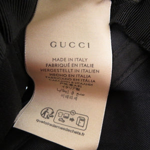 未使用品 グッチ ロゴ べースボールキャップ 751400 帽子 コットン ブラック 0522【中古】GUCCI