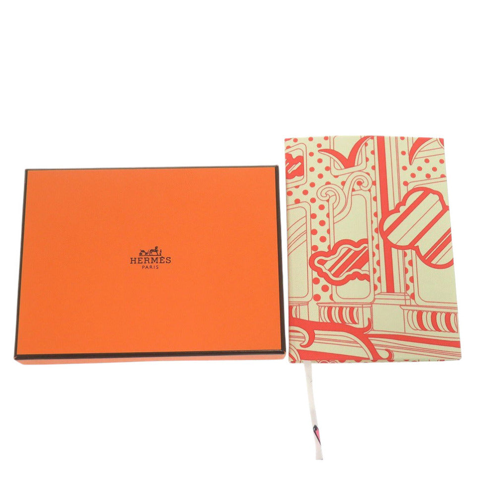 未使用 エルメス シルクノート H085831CAG0 シルキー フォーブル レインボー デタイユ シルク オレンジ メモ帳 0526【中古】HERMES