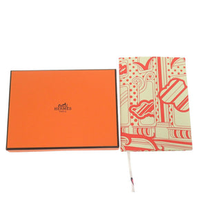 未使用 エルメス シルクノート H085831CAG0 シルキー フォーブル レインボー デタイユ シルク オレンジ メモ帳 0526【中古】HERMES