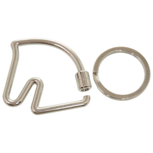 美品 エルメス キーリング シュバル メタル シルバー キーホルダー 0526【中古】HERMES