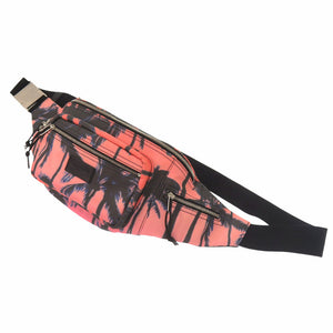 美品 サンローランパリ パームツリー柄 581375 ナイロン ピンク オレンジ ボディバッグ 0529【中古】SAINT LAURENT PARIS メンズ