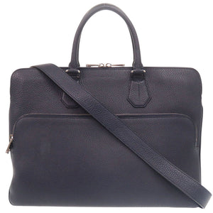 バリー 2WAY SEEDORF レザー ネイビー ビジネスバッグ ブリーフケース 0554【中古】BALLY