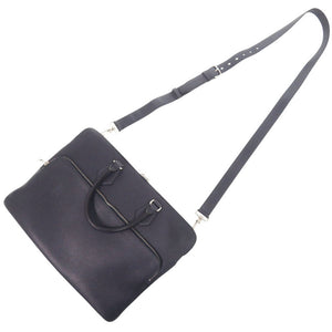 バリー 2WAY SEEDORF レザー ネイビー ビジネスバッグ ブリーフケース 0554【中古】BALLY