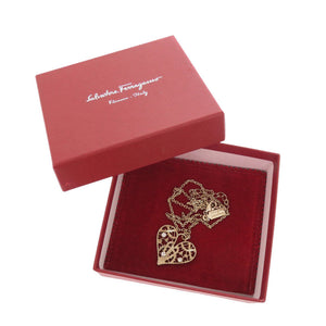 美品 サルヴァトーレフェラガモ ハート メタル ゴールド ネックレス 0560【中古】Salvatore Ferragamo