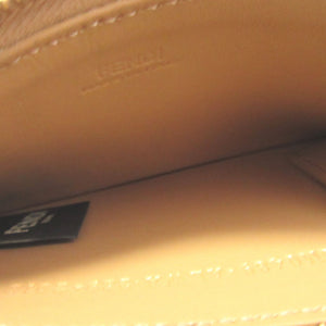 美品 フェンディ FFダイヤモンド 8M0489 レザー ベージュ カードケース コインケース フラグメントケース 0563【中古】FENDI
