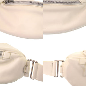 美品 ジルサンダー ムーンベルトバッグ MOON BELT BAG シルバー金具 ボディバッグ レザー ホワイト 0566【中古】JIL SANDER
