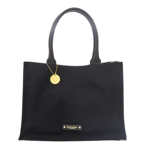 美品 ブルーレーベル スクエアトート チェック キャンバス ブラック トートバッグ 黒 0571【中古】BURBERRY BLUE LABEL