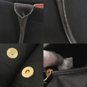 美品 ブルーレーベル スクエアトート チェック キャンバス ブラック トートバッグ 黒 0571【中古】BURBERRY BLUE LABEL