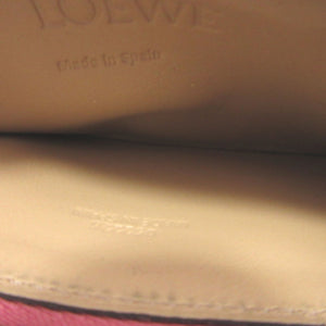 美品 ロエベ アナグラム レザー ピンク ブラウン 茶 コインケース フラグメントケース 0582【中古】LOEWE