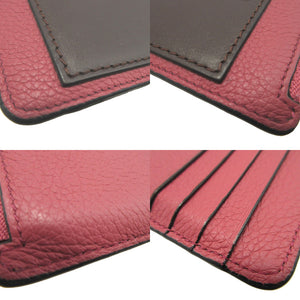 美品 ロエベ アナグラム レザー ピンク ブラウン 茶 コインケース フラグメントケース 0582【中古】LOEWE