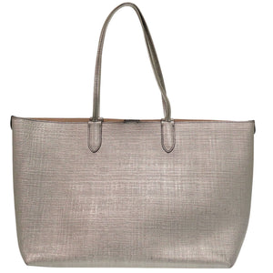 美品 アレキサンダーマックイーンカーフレザー シルバー トートバッグ 0597【中古】Alexander McQueen
