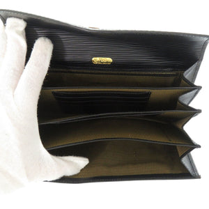 美品 FFロゴ 64KA736 ゴールド金具 クラッチバッグ レザー ブラック 長財布 0610【中古】FENDI