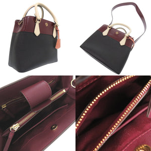 美品 トリーバーチ ロビンソン トリプルコンパートメントトートバッグ ブロックカラー 2WAY ROBINSON レザー ブラック 0613【中古】Tory Burch
