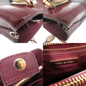 美品 トリーバーチ ロビンソン トリプルコンパートメントトートバッグ ブロックカラー 2WAY ROBINSON レザー ブラック 0613【中古】Tory Burch