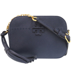 美品 トリーバーチ マックグロー レザー ネイビー カメラバッグ ショルダーバッグ 0614【中古】Tory Burch