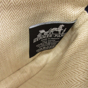 美品 エルメス エシャペ コットン マリン 青 ポーチ 0616【中古】HERMES