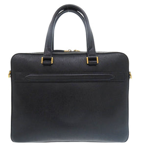 美品 サルヴァトーレフェラガモ FZ-24 0453 レザー ブラック ビジネスバッグ ブリーフケース 黒 0618【中古】Salvatore Ferragamo