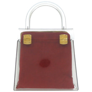 サルヴァトーレフェラガモ ガンチーニ 215262 アクリル メタル クリア ハンドバッグ 0622【中古】Salvatore Ferragamo