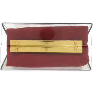 サルヴァトーレフェラガモ ガンチーニ 215262 アクリル メタル クリア ハンドバッグ 0622【中古】Salvatore Ferragamo