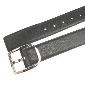新品同様 グッチ 525040 レザー ブラック 黒 サイズ85 ベルト 0625【中古】GUCCI