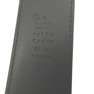新品同様 グッチ 525040 レザー ブラック 黒 サイズ85 ベルト 0625【中古】GUCCI